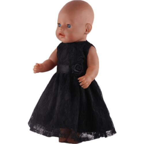 Black Princess Dress for 43cm doll dress, the best Christmas gift