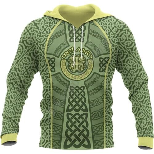 Irish Celtic Cross 3D Printed Hoodies Pullover Men For Women Sweatshirts Fashion Cosplay Costumes Apparel Sweater 04
