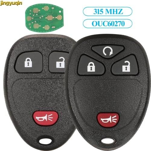 Jingyuqin Remote Car Key Fob Control 315Mhz For Buick Chevrolet Cadillac GMC Saturn OUC60270 3/4/5/6 Buttons Non-Keyless Entry