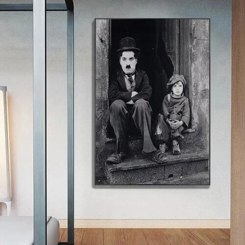 Classic Funny Characters Canvas Painting Black White Graffiti Art Posters and Prints Wall Art Picture for Living Room Home Decor