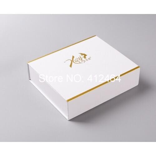 Competitive price Custom white recycled paper cardboard lid and base rigid gift box for jewellery packaging ( GF-078)