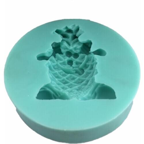 Round cartoon pineapple mold silicone mold chocolate sugar baking mold cake mold gypsum DIY ornament soap mold