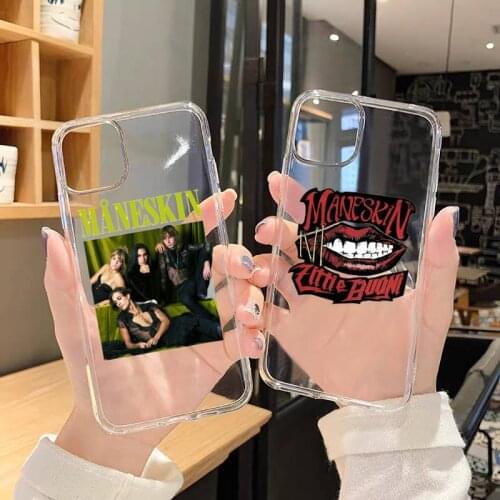 Maneskin Damiano David Phone Case For iphone 12 11 8 7 6s 6 5 5s 5c se plus mini x xs xr pro max Transparent soft