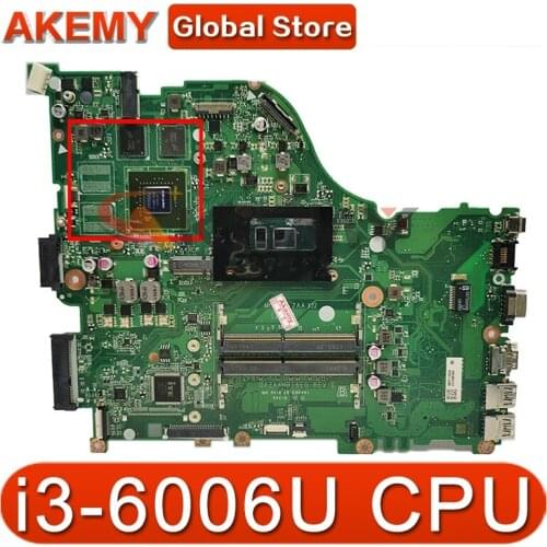 Akemy Laptop Mainboard For ACER Aspire E5-575 i3-6006U Motherboard DAZAAMB16E0 SR2UW N16S-GT1-KB-A2 DDR4