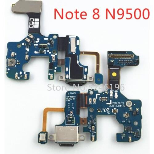 Micro USB PCB Charging Charger Dock Port mini Connector Flex Cable For Samsung Galaxy Note 8 Note8 N950N N9500 Original Repair