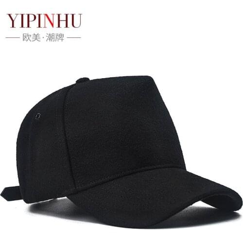Hat man more popular warm comfortable winter wool baseball cap fashion joker high top male cap
