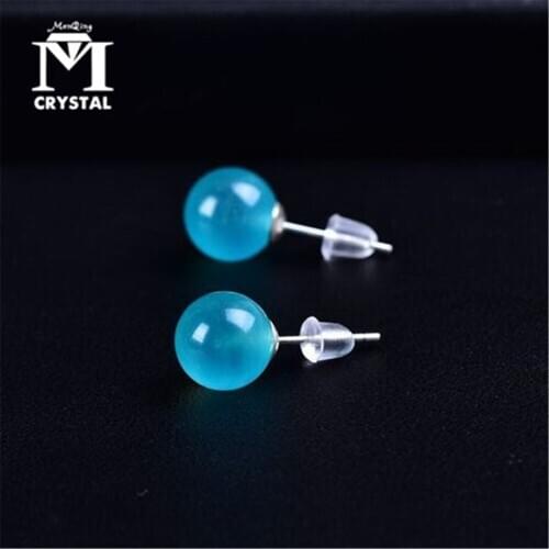 Natural Amazonite Crystal Quartz Natural Raw Stone Dangle Earrings Handmade For Women Jewelry 925 Silver