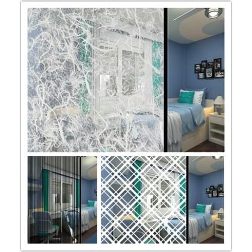 SUNICE Frosted Glass Film Office Bedroom Bathroom Home Window Tint Bathroom Office Privacy Scrubs Frost Anti UV Films 60"x20"