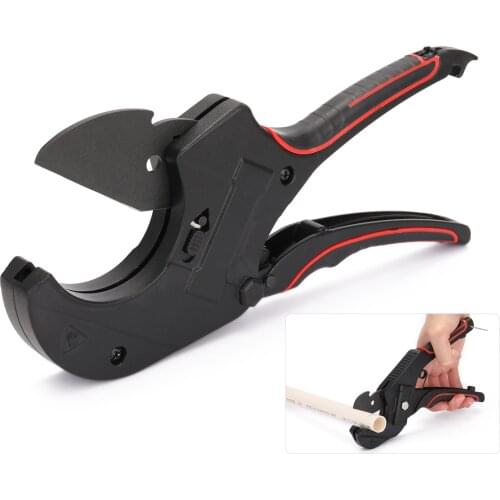 PVC Pipes Cutters Tube PVC Tube Cutter Steel Blade Up for Cutting Ratchet Scissors Tube Cutter PVC/PU/PP/PE Hose Hand Tools