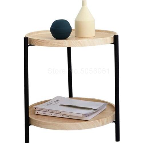 Nordic Ins Wind, Wrought Iron Small Family Contracted Tea Table Of Sofa, Sitting Room Home Receive Circular Creative Double Tea