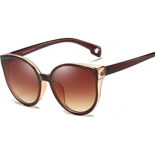 Luxury Cat Eye Sunglasses Women Men Retro Brand Designer Plastic Frame Oversized Sun Glasses Female Grandient Shades Oculos