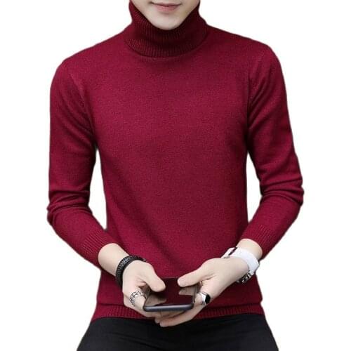Men `S Sweater，Knitted Sweater，Mens Autumn Turtleneck Sweater,Solid Color Sweater,Color Undershirt,Comfortable.14 Colors ,M-3XL