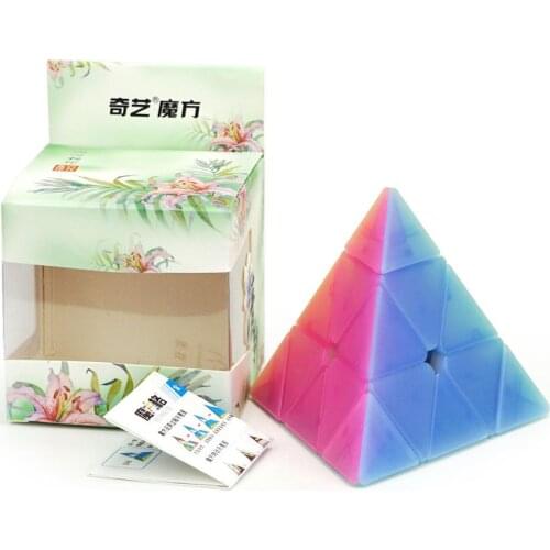 QiYi Three-layer Pyramid Cubo Magico Speed Game Competition Toy Professional Puzzle Exercise Brain Triangle Gift Magic Cube