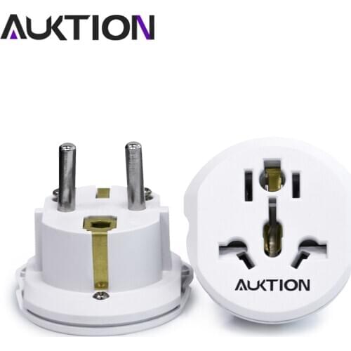 AUKTION 5Pcs/Lot Universal EU Plug Adapter 16A Electrical Plug Accessories Power Socket Converter AC 250V for Home Office Travel