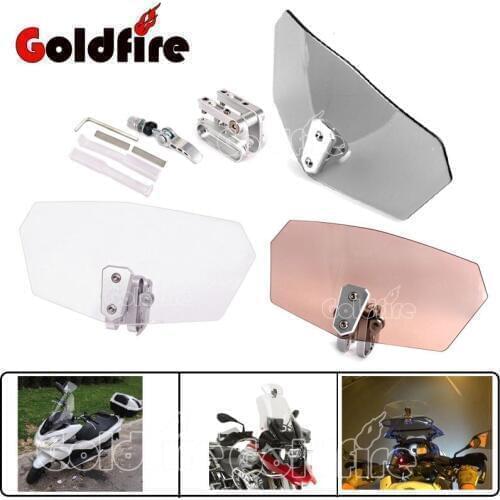 Universal Motor Airflow Adjustable Bolt-On Spoiler Windscreen Windshield For Scooter Piaggio KTM Suzuki Kawasaki KYMCO Vespa