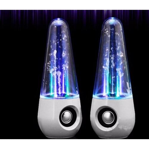 USB Powered Water Dance Colorful Speaker Amplifier Music Fountain Dancing Water Mini Audio Loudspeakers All 3.5mm Audio Pla