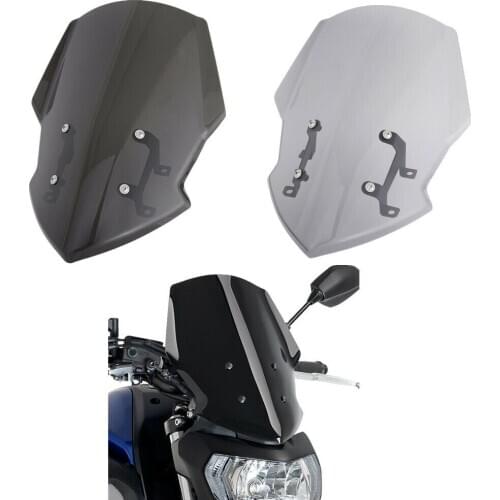 ABS Windshield WindScreen Double Bubble Wind Deflectors with Bracket for Yamaha MT-07 FZ-07 MT07 FZ07 2018 2019 2020