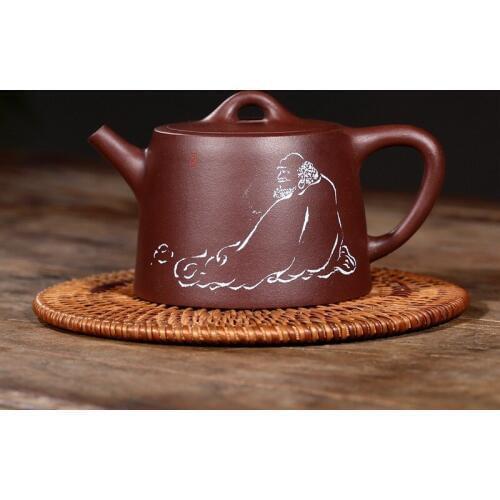 Yixing recommended all handmade quality domestic large capacity home hidden ore purple clay teapot cloud kettle