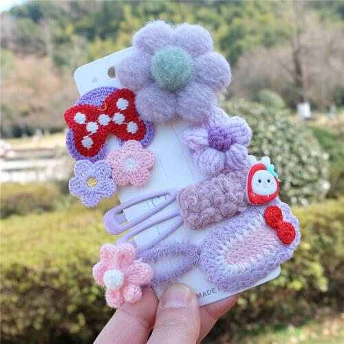 Cartoon Animal Hair Clips For Baby Girls Kawaii Accessories Kids Bows Hairpins Color Flower Barrettes Princess Cute Headwear New