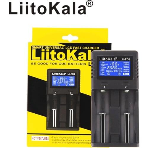 LiitoKala Lii-PD4 18650 Battery charger for 18650 26650 21700 18350 AAA AA 3.7 v / 3.2 v / 1.2 v /1.5 v of lithium NiMH battery