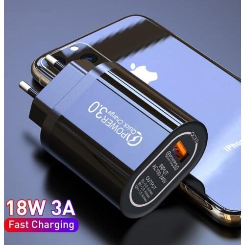 18W USB Charger Quick Charge 4.0 3.0 Fast Charger US EU Plug USB Adapter Supercharger For iPhone 11 X XR XS 8 Xiaomi Mi 9 Tablet