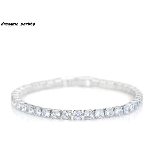 Colorful Micro-inlaid Zircon Tennis Bracelet Bangle For Women Wedding Fashion Jewelry Party Gift