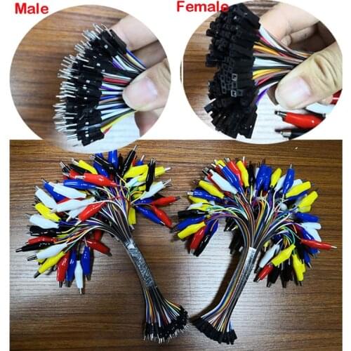 10pin Double-end Alligator Clips Jumper Wire Male Female Crocodile Clip Test Lead Jumper Line Cable DIY Connection 20cm/30cm Set