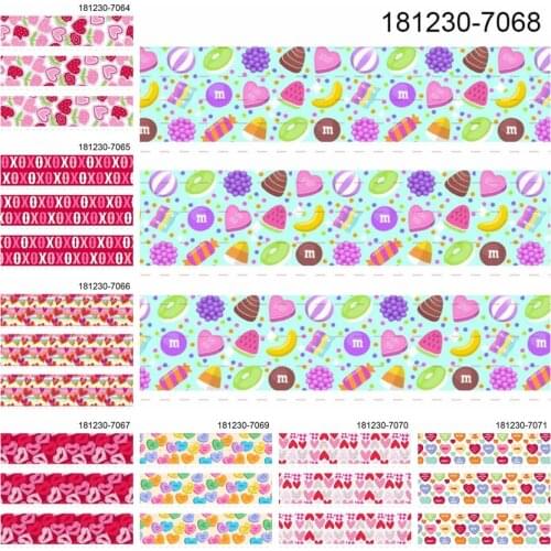 10yards -different sizes -Valentines Day pattern cute ribbon printed Grosgrain ribbon