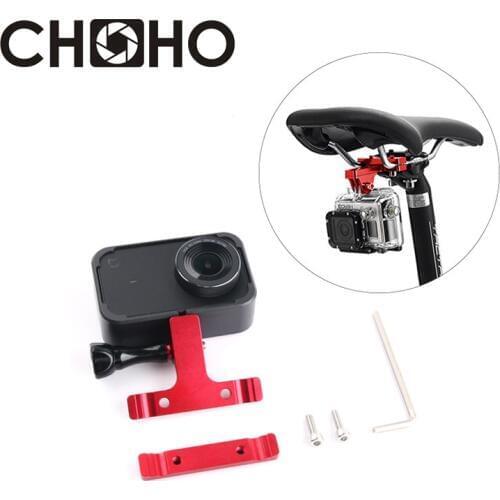 Bike seat tail Mount Rear CNC Aluminum Bicycle Back Holder for Gopro Hero 9 8 7 5 6 4 3+ SJCAM xiaomi Xiaoyi 4K Lite Accessories