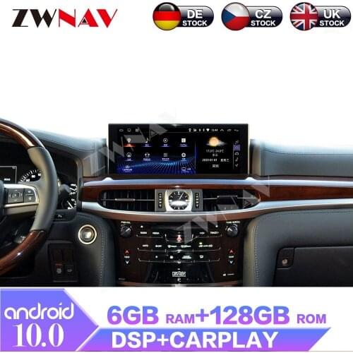 Android10.0 6+128GB For Lexus LX570 2015-2021 IPS Screen Car Radio Multimedia Player Stereo Receiver GPS Navigation DSP Carplay