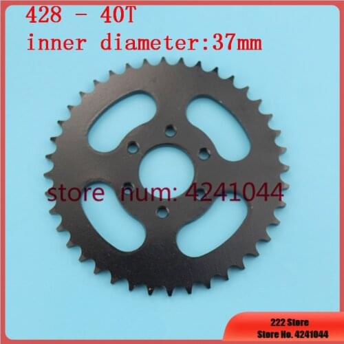 Free shipping motorcycle scooter drive gear 428 big sprocket 40T tooth 37 mm 6 hole rear chain sprockets for 4 wheel ATV