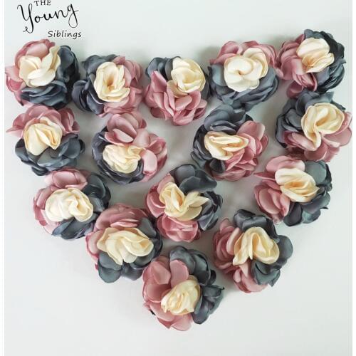 Romance 5.5cm Artificial Flower Rose Heads Silk Flowers For Wedding Decor DIY Wreath Gift Scrapbooking Craft Clothing Accessory