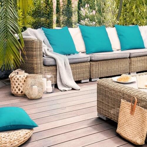 Decorative Outdoor Waterproof Pillow Covers Square Garden Cushion Sham Throw Pillowcases Shell for Patio Tent Couch