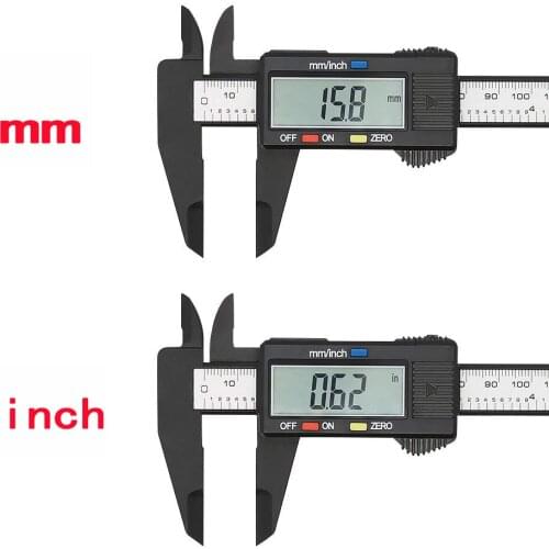 150mm 100mm Electronic Digital Caliper 6 Inch Carbon Fiber Vernier Caliper Gauge Micrometer Measuring Tool Digital Ruler