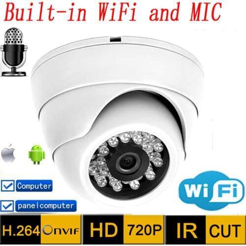 Ip Camera wifi hd Audio 720p CCTV Systems MIC Wireless P2P Indoor Dome Kamera Infrared Mini Onvif H.264 IR Night Vision Cam