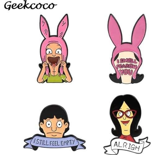 J2214 Cartoon Brooch Metal badge Women and Men Enamel Pins Clothes Brooches Shirt Collar Pin Gifts