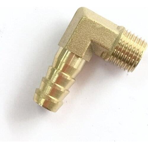 1/4" NPT Male x Fit 1/2" ID Hose Barb Elbow Brass Hosetail Fitting Water Gas Oil