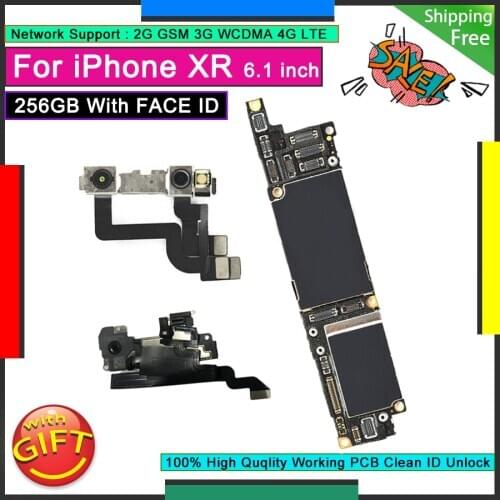 Original OK Logic Board Free iCloud For IPhone XR 256GB Unlocked Motherboard With Face ID Good Mainboard Full Function Plate