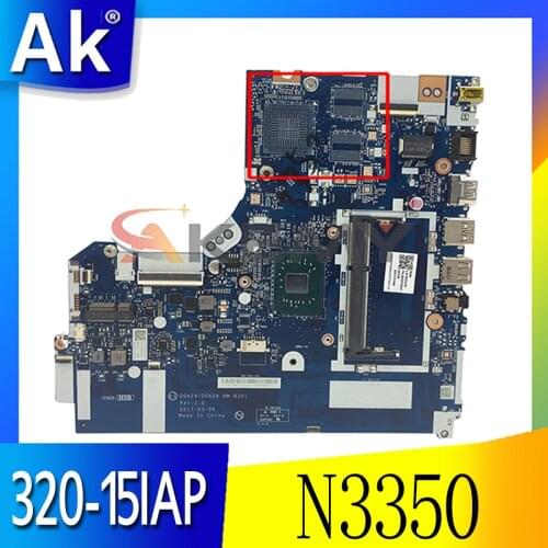 Laptop motherboard For LENOVO Ideapad 320-15IAP N3350 Mainboard NM-B301 5B20P20644 DDR3