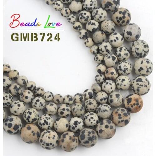 Natural Stone Dull Polish Matte Yellow Spot Jaspers 4mm-12mm Round Loose Beads for Jewelry Making Diy Bracelet Necklace 15 Inch