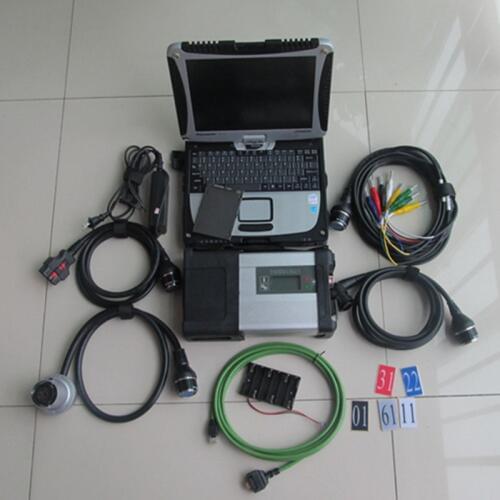 MB Star C5 SD Connect C5 with Software X/DSA/DTS V12.2020 SSD HDD used Laptop CF-19 Auto Star Diagnosis Tools for MB Cars Trucks