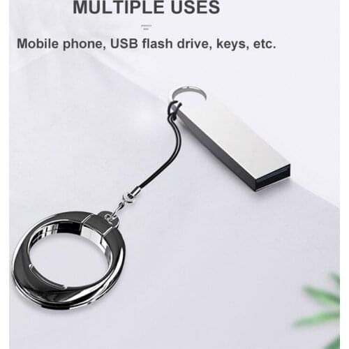 Metal Ring Mobile Phone Lanyard Bracket Lanyard Dual-Use Unisex U Disk Mobile Phone Lanyard Anti-Drop Short Lanyard