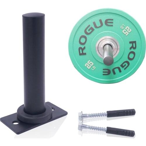 Wall Mounted Weight Plates Storage Rack Attachment Home Gym Save Space Barbell Plates Hanging Rod Accessories with Rubber Pad