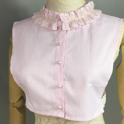 New sweet lace cape shirt false decorated collar lady blouse Pink blue sweet cotton lace collar wild ladies shirt fake collar