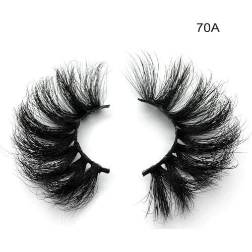 New Hot 3D Mink Lashes Cruelty Free Eyelashes 25mm Lashes Fluffy Messy Natural Long Thick False Eyelashes Extension