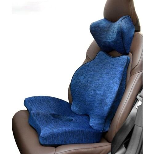 Cushion for Back Seat Supports Memory Foam Waist Pillow Auto Neck Pillow Coccyx Pillow for Chairs Soft and Comfortable