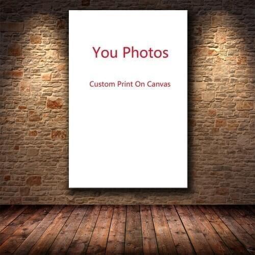 Custom Your Photo Prints on Canvas Frame Cartoon Abstract Movie Poster Oil Painting Wall Art For Living Room Home Decor Gift