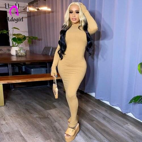 Plain Color Women Midi Dress Long Sleeve Gloves Hollow Out Backless Bodycon Sexy Party Elegant Streetwear Sheer 2020 Vestidos