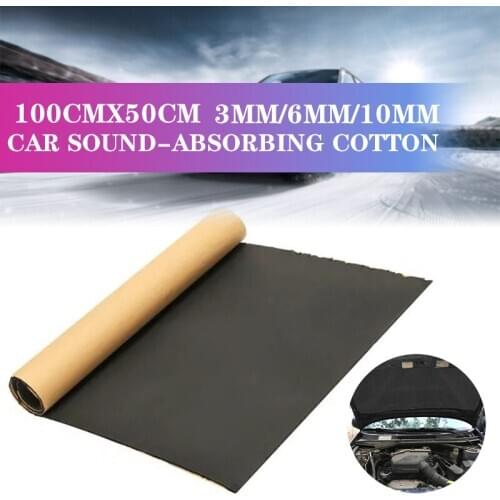 100cmx50cm 3mm/6mm/10mm Car Sound Proofing Deadening Car Truck Anti-noise Sound Insulation Cotton Heat Closed Cell Foam Self Adh