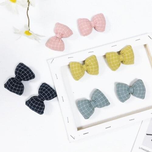 4.5*6.5cm 10pcs/lot pp cotton bow DIY Tie Shaped Appliques Satin Ribbon Bow Appliques Craft DIY Decoration